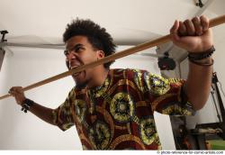 Garson STANDING POSE WITH SPEAR AFRO